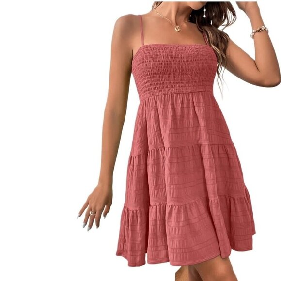 Old Navy Dresses & Skirts - Old Navy Terracotta Tiered Smocked Cami Sun Dress